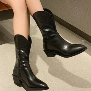 Doc Martens new side zip ankle boot chunky kitten heel boot